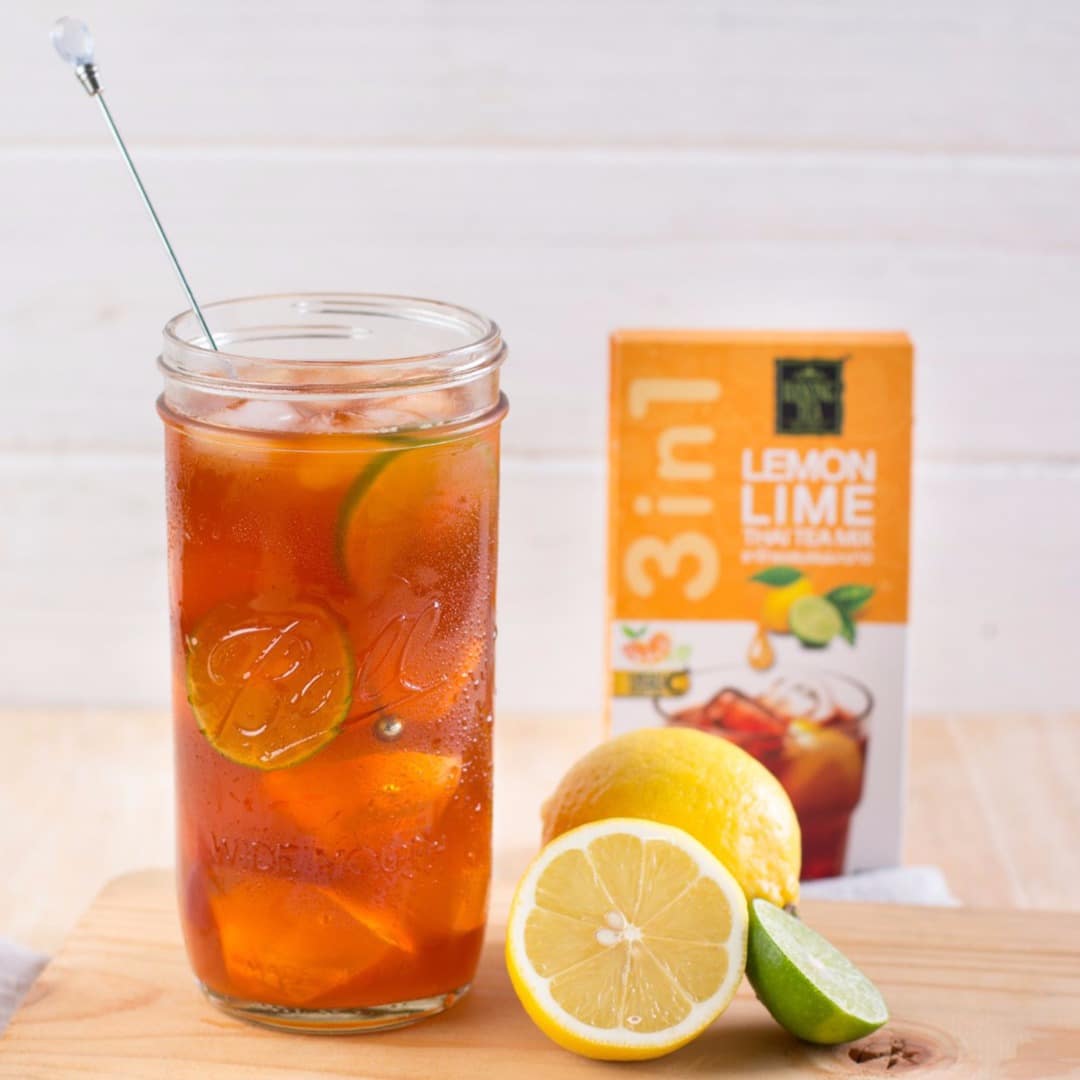 Ranong tea Lemon lime Thai tea ชาไทยเลมอนมะนาว(2)