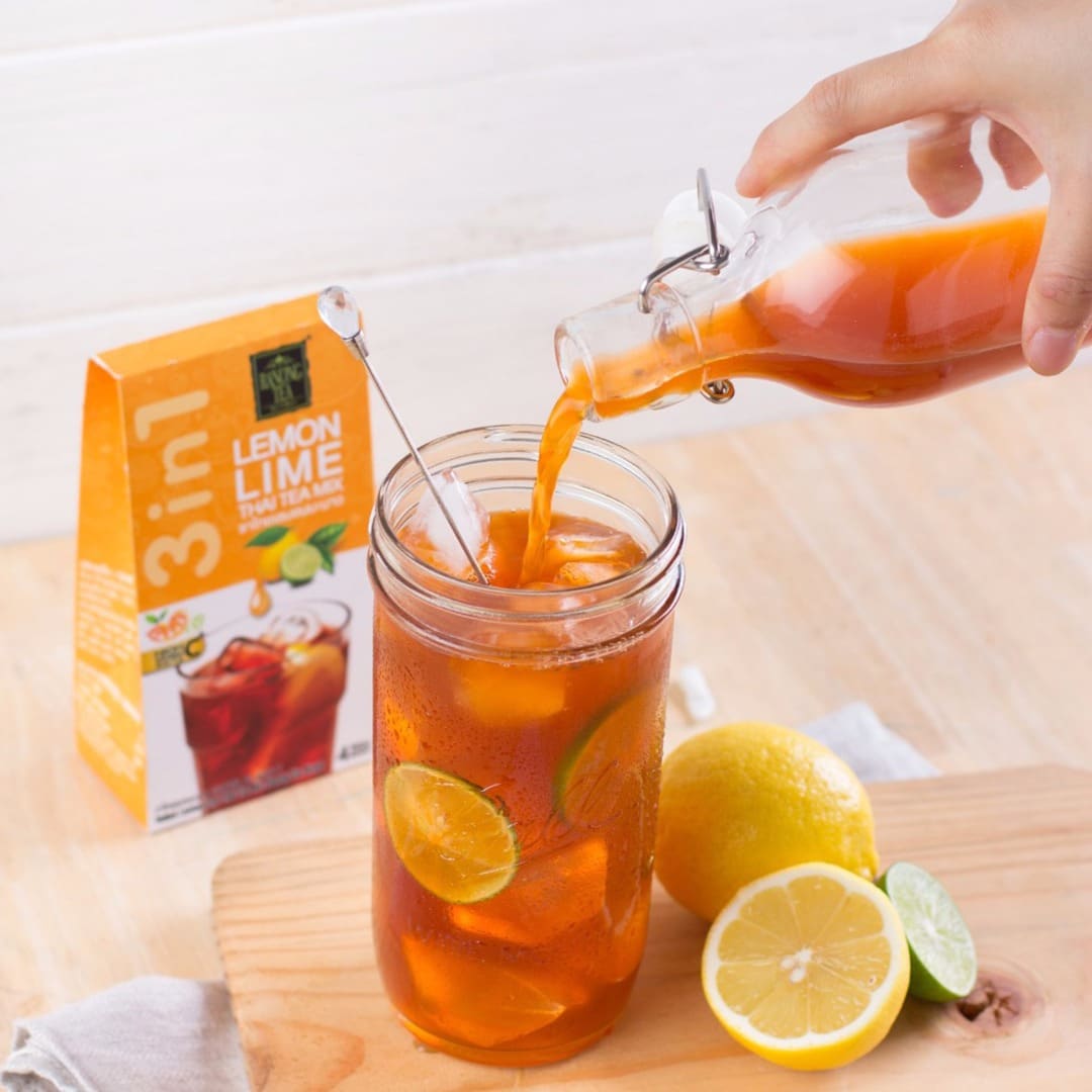 Ranong tea Lemon lime Thai tea ชาไทยเลมอนมะนาว(3)